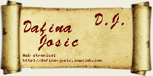 Dafina Josić vizit kartica